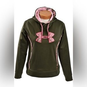 Womens Under Armour Green with Pink Camo Sweatshirt